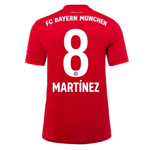 Camiseta Bayern Munich NO.8 Martinez Primera equipación 2019-2020 Rojo